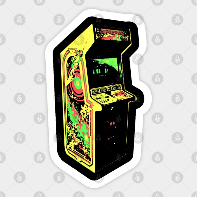 Space Duel Retro Arcade Game 2.0 Sticker by C3D3sign